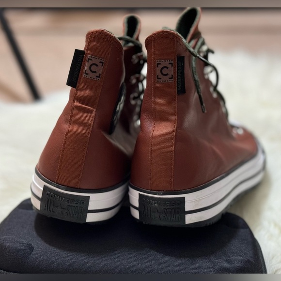 Converse Leather Winter High Cold Fusion Cedar Bark Waterproof Sneakers - Picture 5 of 7